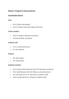 Examination board MSc Neurosciences_2021_2024